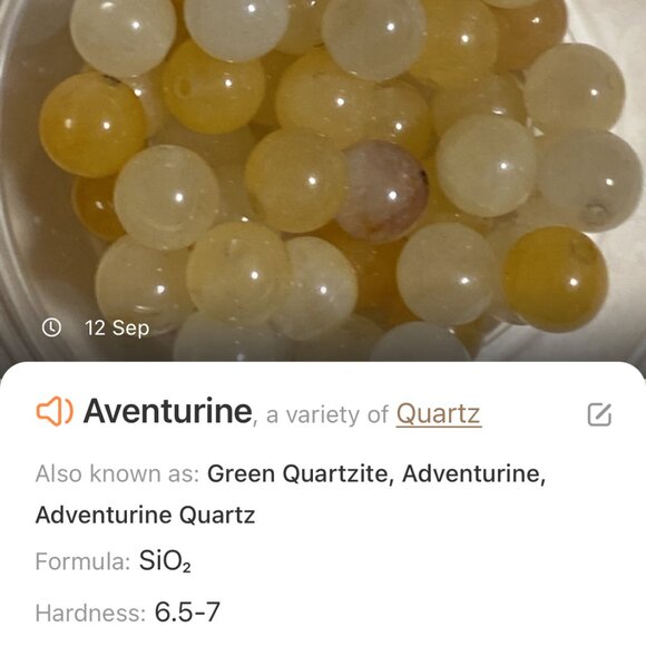 Natural Yellow Aventurine Stackable Necklace, Genuine Gemstone + Bronze Chain - Picture 8 of 9